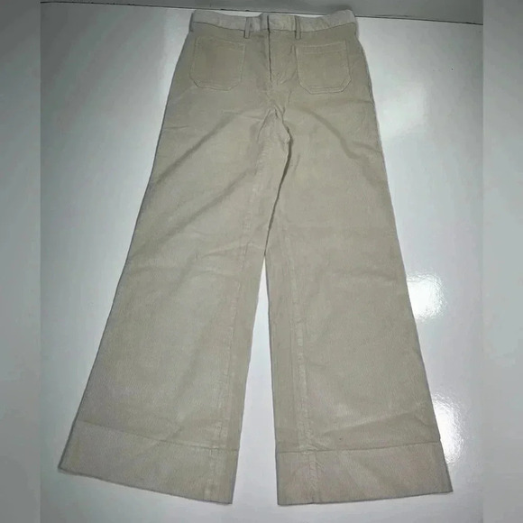 Vineyard Vines Corduroy Pants Stone Khaki Beige Wide Leg High Rise NWT Size 29 - Picture 1 of 15